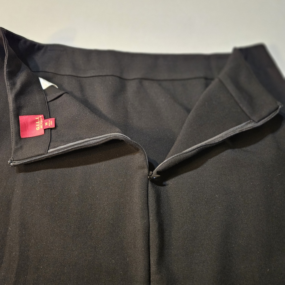 G.I.L.I. Black Pencil Skirt with Lace Detail - Picture 7 of 12